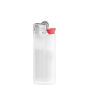 BIC® J25 Standaard aansteker J25 Lighter BO white translucent_BA white_FO red_HO chrome