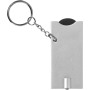 Allegro LED sleutelhanger met munthouder en lampje - Zwart/Zilver