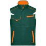 Workwear Vest - COLOR - - dark-green/orange - XS