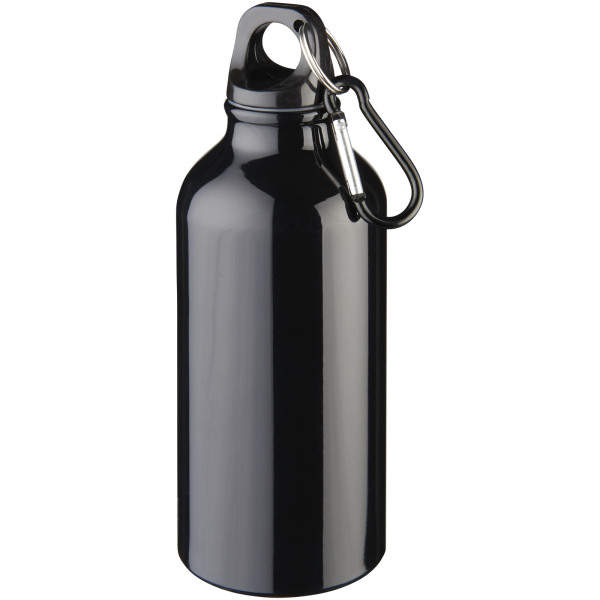 Oregon 400 ml water bottle with carabiner - Solid black