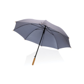 27" Impact AWARE™ RPET 190T auto open bamboe paraplu, antraciet
