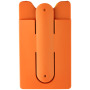 Stue siliconen telefoon kaarthouder met standaard - Oranje
