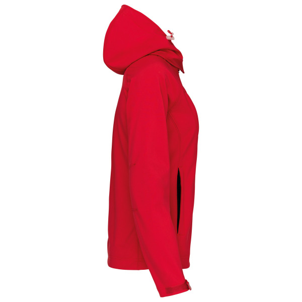 Dames softshell jas met afneembare capuchon Red 4XL