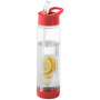 Tutti-frutti 740 ml Tritan™ infuser sport bottle - Transparent/Red