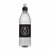 bronwater in 100% gereycleerd plastic (RPET) flesje 5000ml met zwarte sportdop