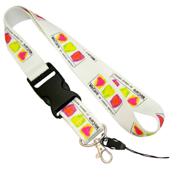 150D Heat-Transferred Polyester Buckled Lanyards-3CM
