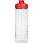 H2O Active® Treble 750 ml sportfles met kanteldeksel - Transparant/Rood