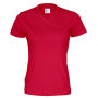 T-Shirt V-Neck Lady Red L (GOTS)