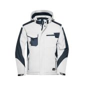 JN824 Craftsmen Softshell Jacket - STRONG - wit/carbon 6XL
