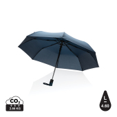 21" Impact AWARE™ RPET 190T mini auto open paraplu, donkerblauw