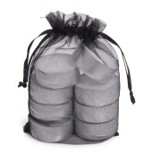 SENZA Organza Theelichtjes Zak /8 Zwart SENZA Organza Theelichtjes Zak /8 Zwart