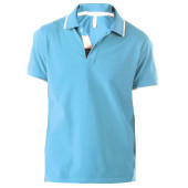 Polo korte mouwen Light Turquoise / White / Navy S