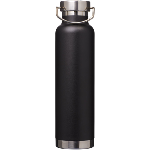 Thor 650 ml copper vacuum insulated sport bottle - Solid black