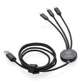Voorgegraveerde Light up logo 3-in-1 kabel, zwart Voorgegraveerde Light up logo 3-in-1 kabel, zwart