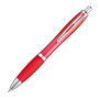 Transparent ball pen with rubber grip