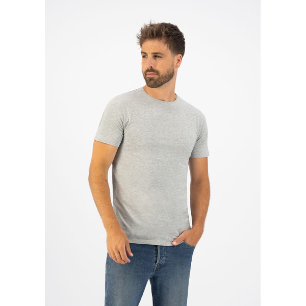 L&S T-shirt crewneck fine cotton elasthan