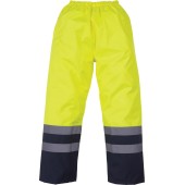 Hi vis waterproof over trousers Hi Vis Yellow / Navy S