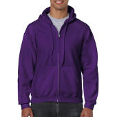 Heavy Blend Adult Full Zip Hooded Sweat - Purple - S