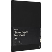 Karst® A5 hardcover notesbog i stenpapir — kvadratisk - Ensfarvet sort