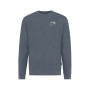 Iqoniq Denali gerecycled katoen sweater ongeverfd, heather navy (L)