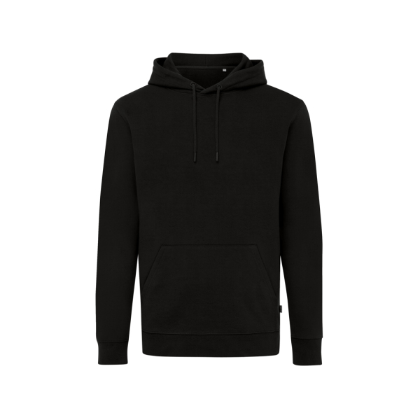 Iqoniq Jasper recycled cotton hoodie, black (XXXL)