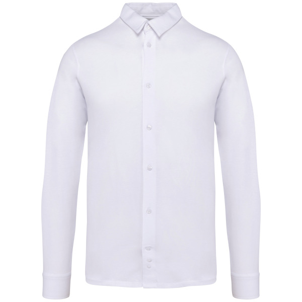 Ecologisch herenoverhemd van jersey White 3XL