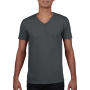 Gildan Mens Softstyle® V-Neck T-Shirt - Charcoal - 2XL