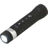 ABS LED zaklamp en speaker Lewis zwart