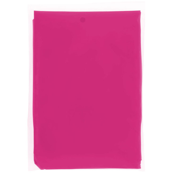Ziva wegwerp regenponcho met opbergtasje - Roze
