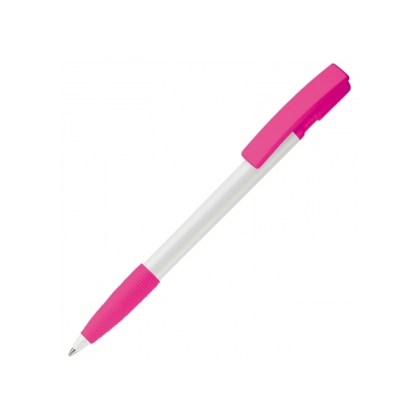 Balpen Nash grip hardcolour - Wit / Roze