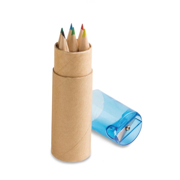 ROLS. Potlodendoosje met 6 gekleurde potloden