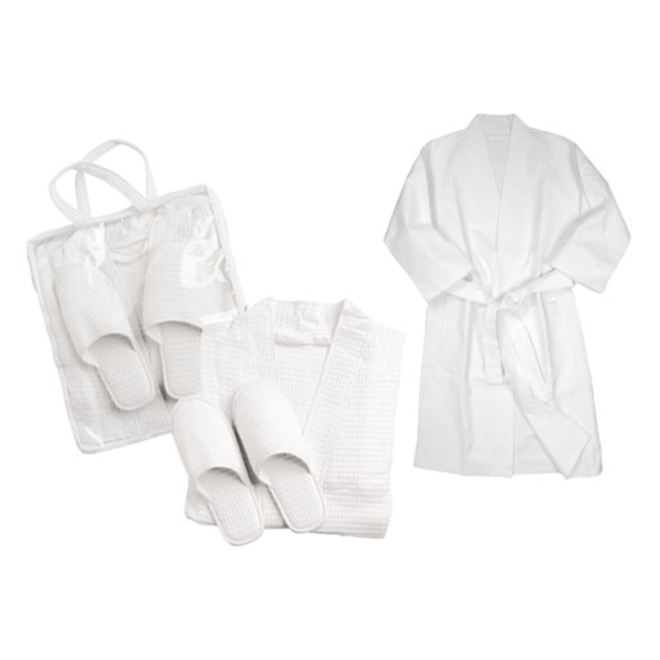 White - set met badjas en slippers White - set met badjas en slippers