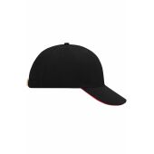 MB024 6 Panel Sandwich Cap - black/red - one size