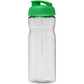 H2O Active® Base 650 ml sportfles met flipcapdeksel - Transparant/Groen