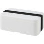 MIYO single layer lunch box - White/Solid black