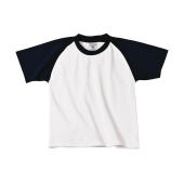 Base-Ball/kids T-Shirt - White/Navy - 3/4 (98/104)