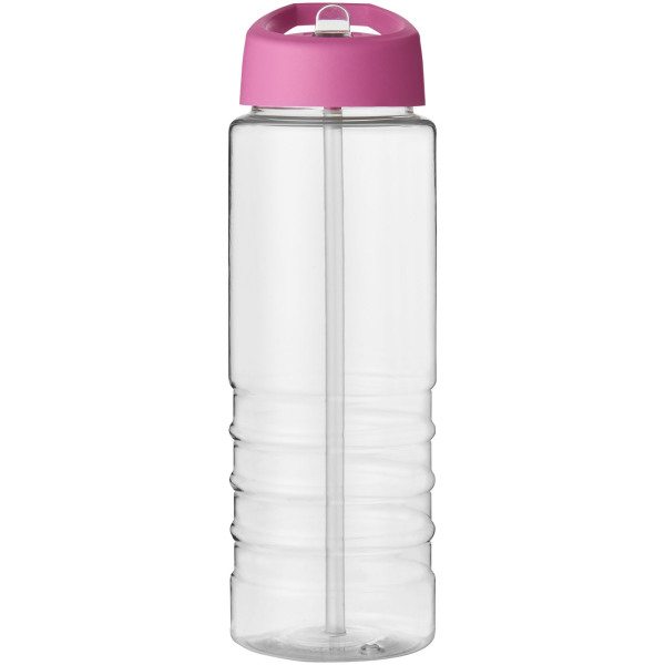 H2O Active® Treble 750 ml spout lid sport bottle - Transparent/Pink