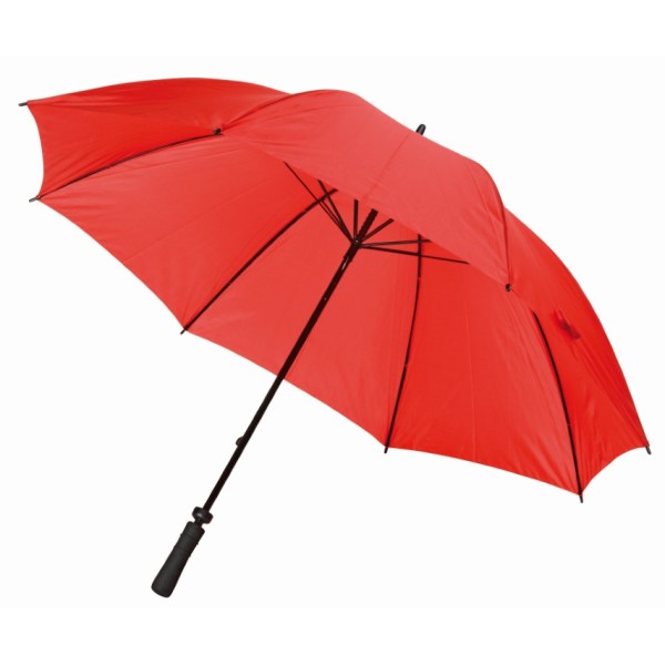 Manueel te openen, stormvaste paraplu TORNADO rood