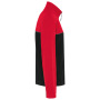 Tweekleurige ecologishe uniseks fleece Black / Red XL