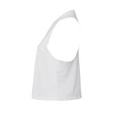 Bella Ladies Racer Back Cropped Tank Top, Solid White Blend, XL, Bella+Canvas