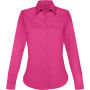 Overhemd in onderhoudsvriendelijk polykatoen-popeline dames Fuchsia 4XL