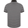 Striped jersey polo shirt Navy / White XL