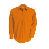 Men's easy-care polycotton poplin shirt Orange XS