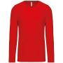 T-shirt V-hals lange mouwen Red XL