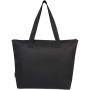 Reclaim GRS recycled two-tone zippered tote bag 15L - Solid black/Heather grey