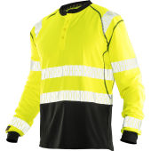 Jobman 5598 Hi-vis long sleeve t-shirt uv-pro geel/zwart xs