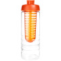 H2O Active® Treble 750 ml drinkfles en infuser met kanteldeksel - Transparant/Oranje