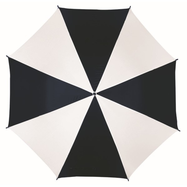 Automatisch te openen paraplu DISCO wit, zwart