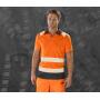 RECYCLED SAFETY POLO SHIRT, FLUORESCENT ORANGE / BLACK, XXL/3XL, RESULT