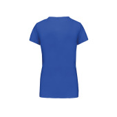 Dames T-shirt V-hals Korte Mouwen Light Royal Blue XL
